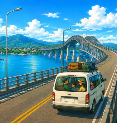 driving on san juanico bridge
