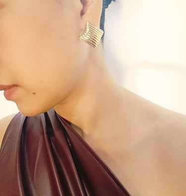 gold plated earrings for evening wear party special occassions