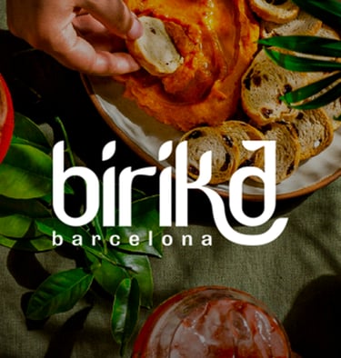 "Diseño de identidad visual y logotipo tipográfico para el bistró contemporáneo Birika."