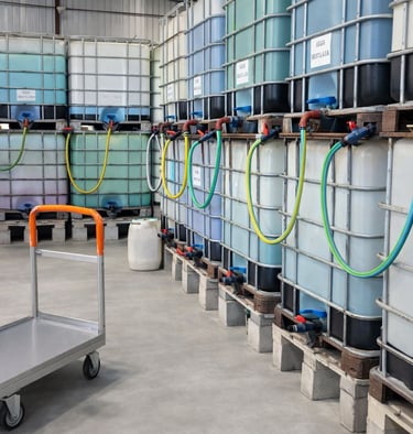 Contenedores de 1000 litros de productos de limpieza por mayor