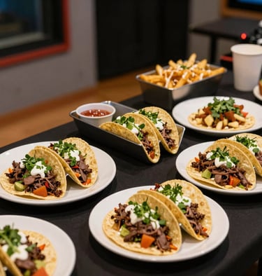 blue and white striped round textile