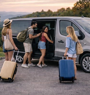 Transport groupe Bordeaux van avec chauffeur privé