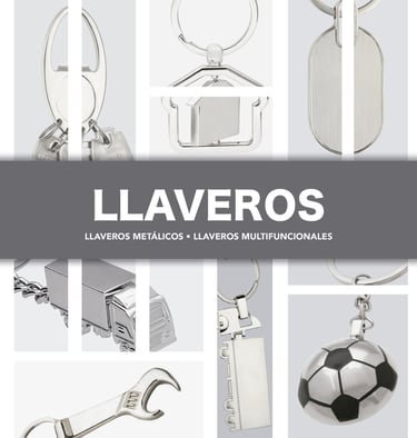 PORTADA DE UN CATÁLOGO DE LLAVEROS