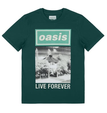 Oasis - Live Forever Green Tee