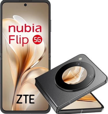 ZTE Nubia Flip Smartphone 5G, 8GB RAM Ampliable, 256GB ROM, color negro