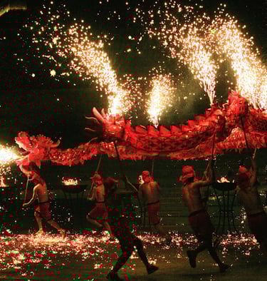 Mid-Autumn Festival Fire Dragon Dance