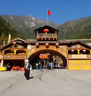 Jiuzhaigou village