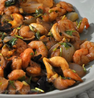 Sautéed Shrimp with Cashew Nuts