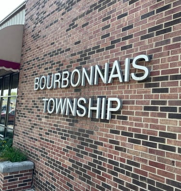 Bourbonnais Township awning and front doors