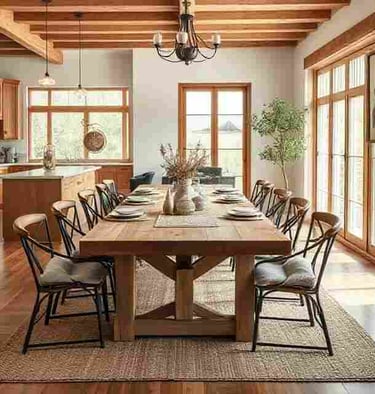 rustic kitchen ideas featuring natural wood cabinets, stone accents, and warm earthy tones