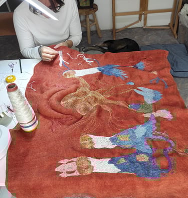 karine-nguyen-van-tham-broderie à l'atelier, Bretagne