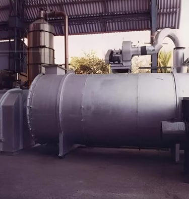 hot air generator for calcining