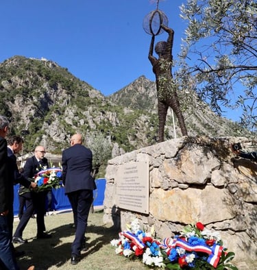 cérémonie hommage tempête Alex oeuvre mémorielle l'homme debout artiste sculpteur fil de fer Wilfrid Bricourt