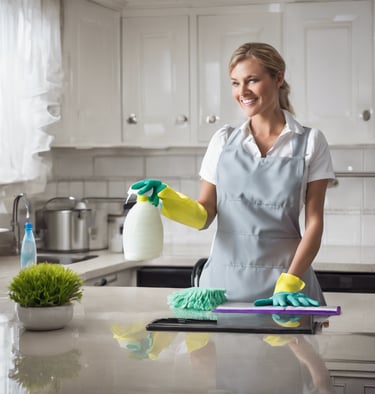 man in blue dress shirt and blue denim jeans holding green plastic bag