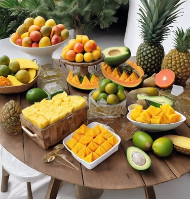 frutas frescas y congeladas para sector profesional, horeca. mango aguacate piña melon sandía papaya