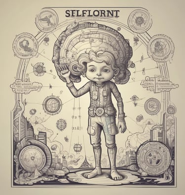 A serene setting with books on self-improvement and spirituality.