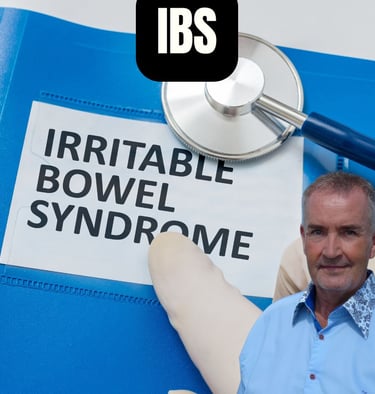Client experiencing calm digestion after online gut-directed hypnotherapy for IBS.