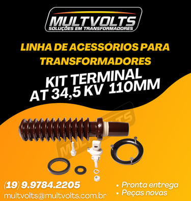 Kit Terminal Isolador AT 34,5 KV 110 mm