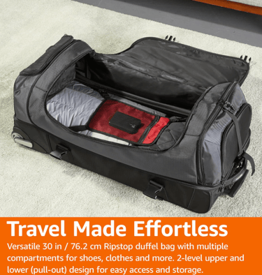 Extra-large rolling duffel bag