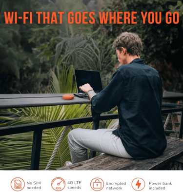 Solis Lite portable wifi hotspot providing connectivity for RV travel in US National Parks