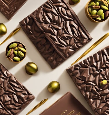 a chocolate cake decorated with chocolate candies and marshmallows