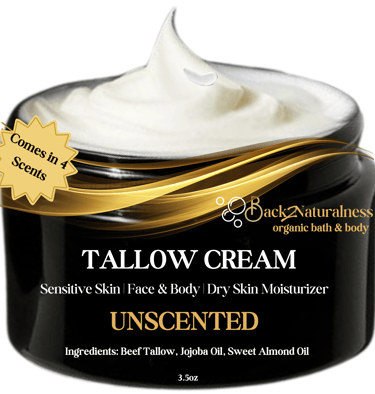 Unscented Back2Naturalness Tallow Cream for Dry Skin 