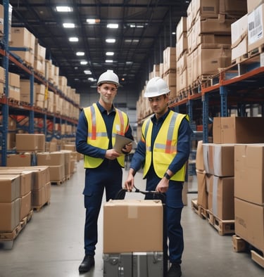 A spacious industrial facility with high ceilings and extensive use of metal and industrial materials. The interior is well-lit, featuring clean, organized rows of machinery and equipment. A single person is walking in the distance, emphasizing the scale of the space. The environment appears to be a manufacturing or industrial warehouse with marked walkways and large doors.