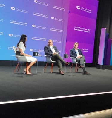 John Dabill on a panel at Dubai Assembly for Generative AI