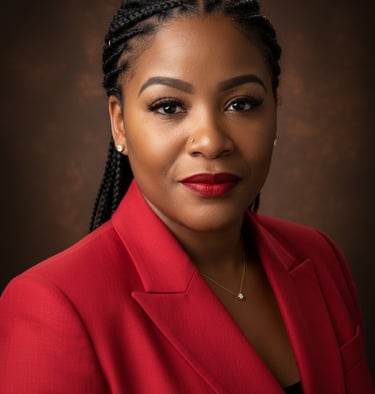 Luxury AI-generated executive portrait of a confident professional woman, created by Pixel Persona S