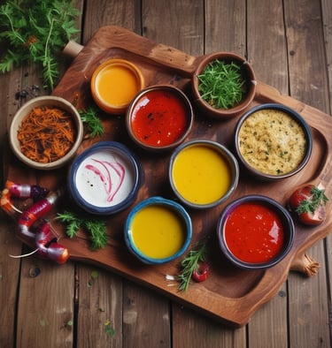 A glass dish containing marinated chicken pieces is being drizzled with golden olive oil. The marinade appears to be a mixture of spices, possibly including paprika, providing a rich, reddish hue.