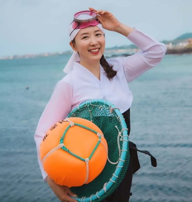 Helena in her traditional Haenyeo attire