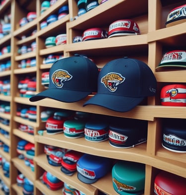 A collection of various athletic apparel and accessories laid out, including sports bras, tops, headbands, and tags. The items are in different colors and patterns, such as pastel pink, blue, and floral designs. A black jacket and several pieces still have brand tags attached.