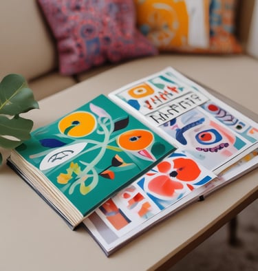 A vibrant studio filled with art supplies.