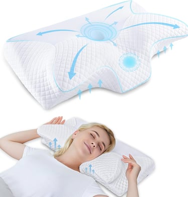 Almohada ergonómica de viaje para apoyo y descanso cervical