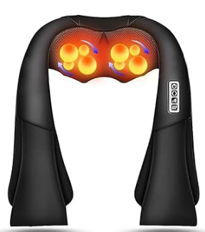 Masajeador cervical eléctrico portátil diseñado para aliviar la tensión del cuello y hombros, ideal 