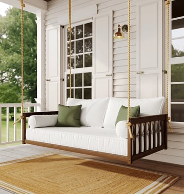 day bed, swing bed with cushion