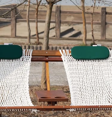 5 feet Solid Wood Porch Swing with Hammock seat and Cup holder