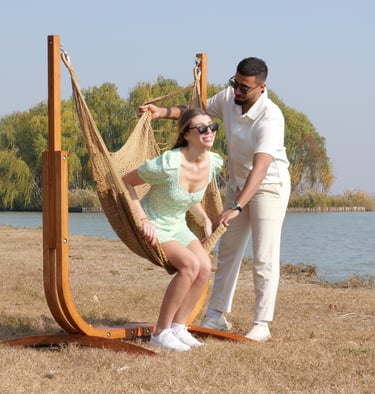 Deluxe Saniwerke Caribbean hammock chair and stand combo