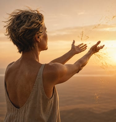 Femme forte et solaire qui lâche prise sur une relation toxique grâce à l'hypnose