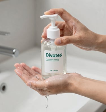 Smooth lotion bottles and tubes surrounded by fresh green leaves.