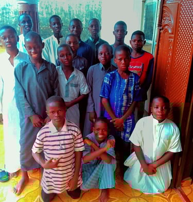 Inspirational image of diverse kids reading the Holy Quran together.