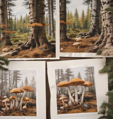 A cozy vintage cabin nook with printed recipe cards and a warm knitted blanket.