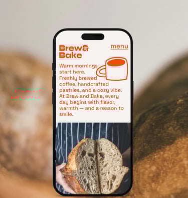 Landingpage-Layout für mobile Geräte
