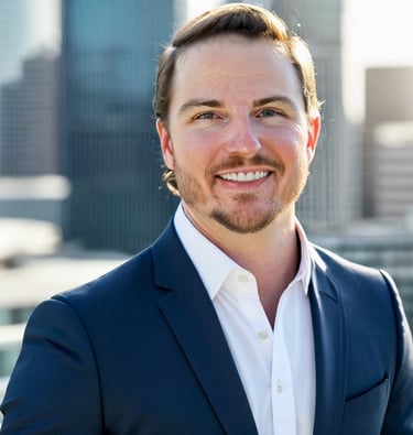 a man in a suit and white shirt