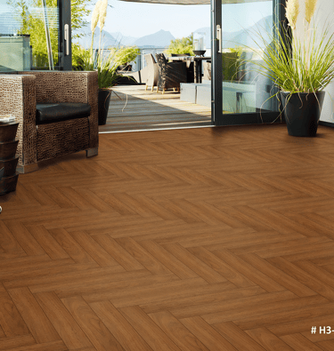 cobra herringbone flooring installed image