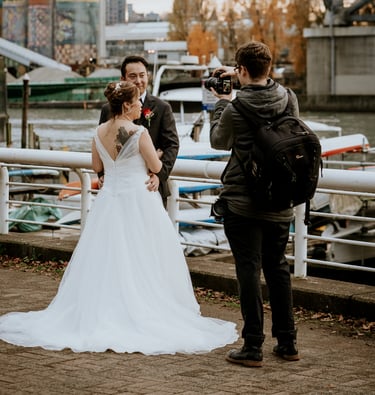 Vancouver wedding photographer BTS