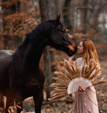 Pferde-Mensch-Porträt
