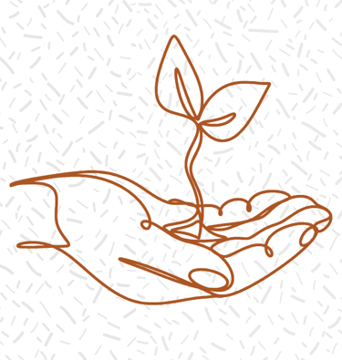 mains tenant une plante, signe d’espoir
