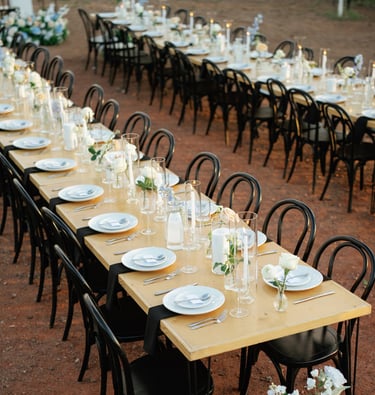 wedding table candles bud vases flowers