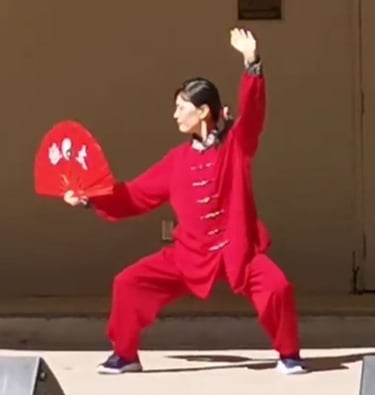 Tai Chi Fan performance, demonstration 